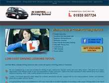 Tablet Screenshot of incontroldrivingschool.co.uk